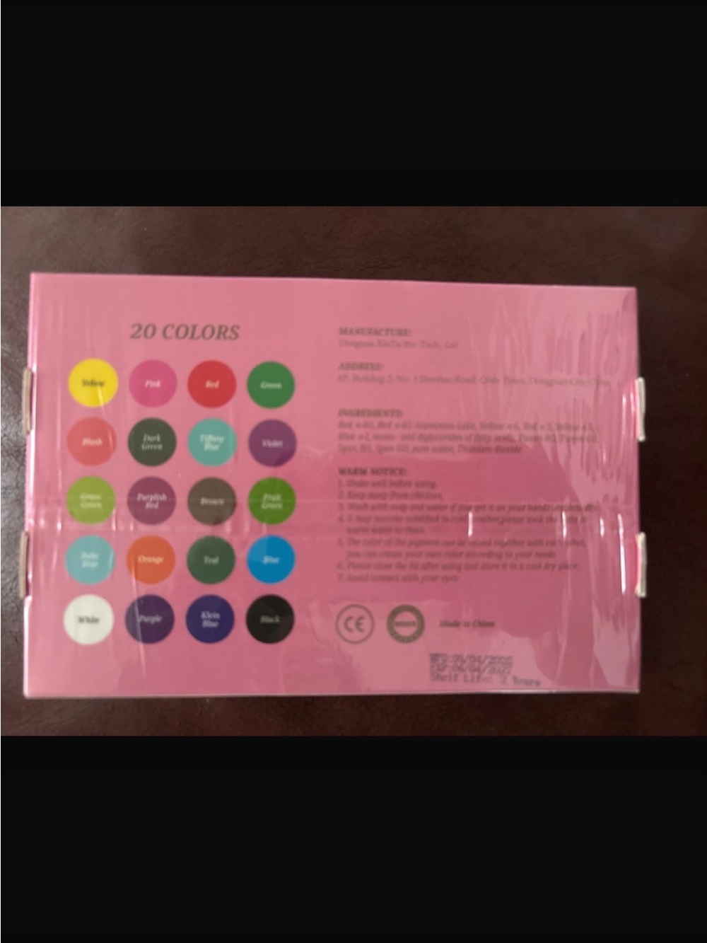 20-Color oil based food coloring